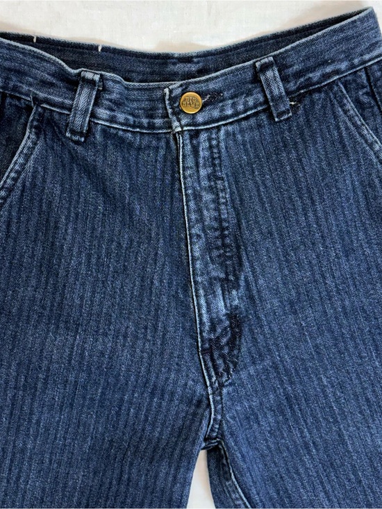 Big Blue Denim - Vintage Big Blue Pinstripe Denim Jeans High Waist Skinny Sz 28